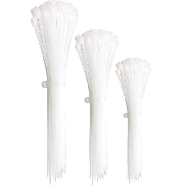 Cable Ties Asst Sizes White (Disc)