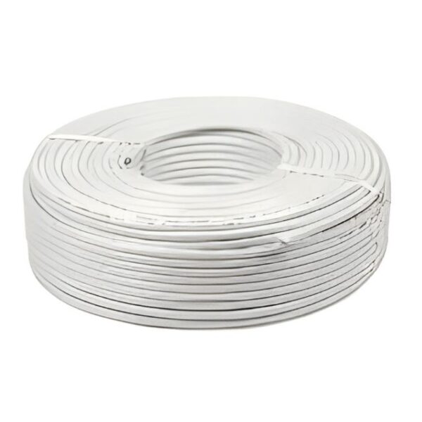 Cable 3 Core 0.5mm- 100M White Stranded Cabtyre