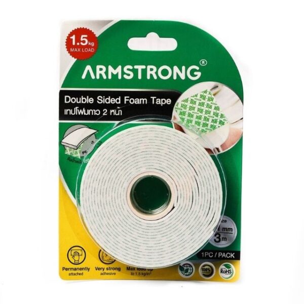 Tape Foam Double Sided 21mmx3m-1.5mm Armstrong
