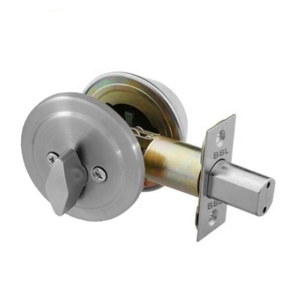 Lock Set Deadbolt Double Cylinder Satin Steel BBL