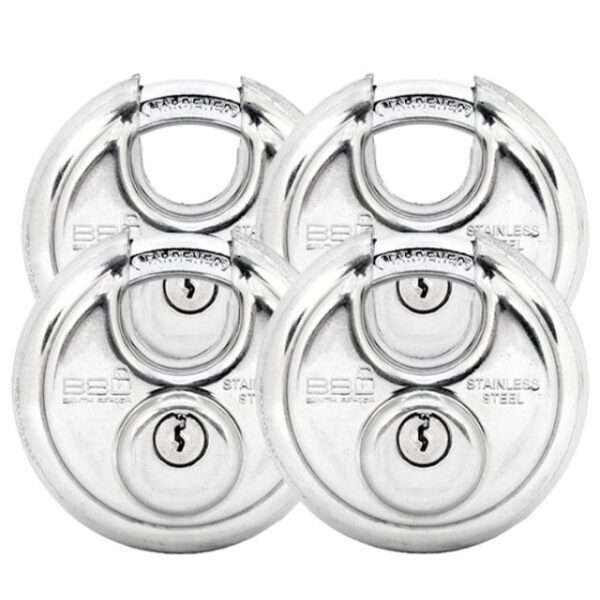 Padlock 70mm Discus K/Alike Quad Pack BBL