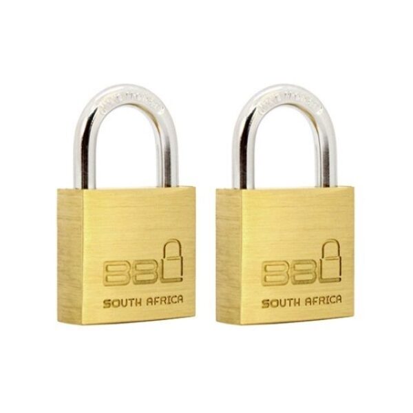Padlock 30mm Brass K/Alike Duo Pack BBL