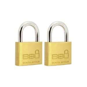 Padlock 40mm Brass K/Alike Duo Pack BBL