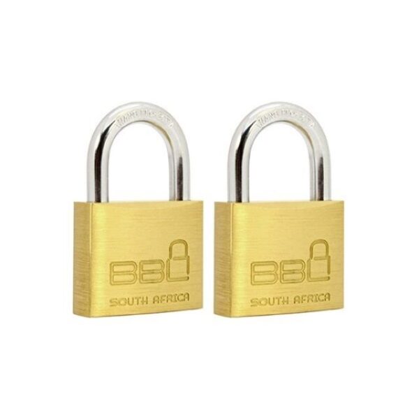 Padlock 40mm Brass K/Alike Duo Pack BBL