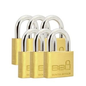 Padlock 40mm Brass K-Alike 6 Pack BBL