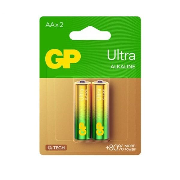 Battery GP Ultra Alkaline AA 2 Pack LR6 BBL