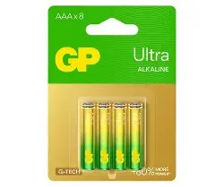 Battery GP Ultra Alkaline AAA 8 Pack LR3 BBL