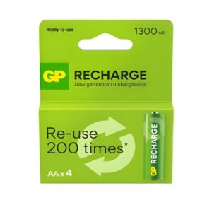 Battery GP Recharge 1300mAh AA 4 Pack BBL