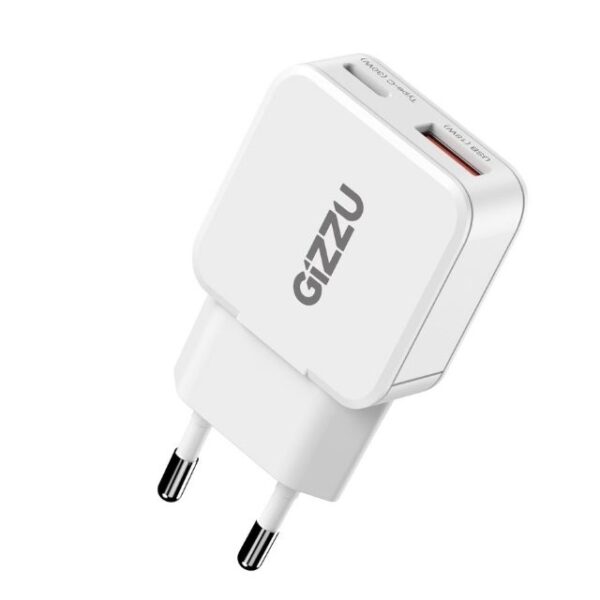 Charger Wall 2 Port Dual 65W White Gizzu